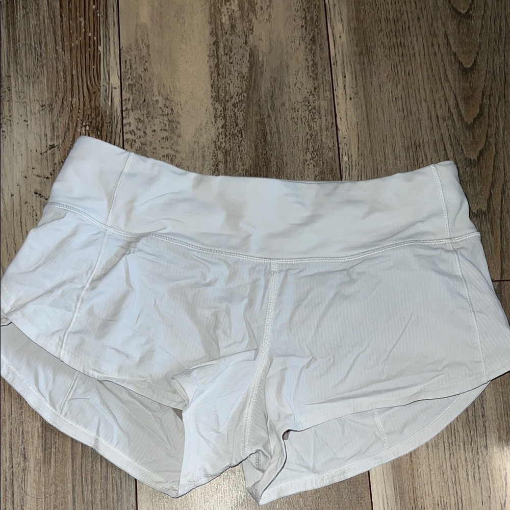White Lululemon shorts